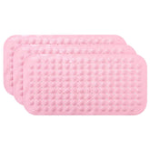 Kuber Industries Bath Mat | PVC Bathroom Mat | Shower Bath Mat | Floor Tub Mat | Bathroom Mud Mat | Anti-Skid Shower Bathroom Mat | M-YSD-35C |Pack of 3| Pink